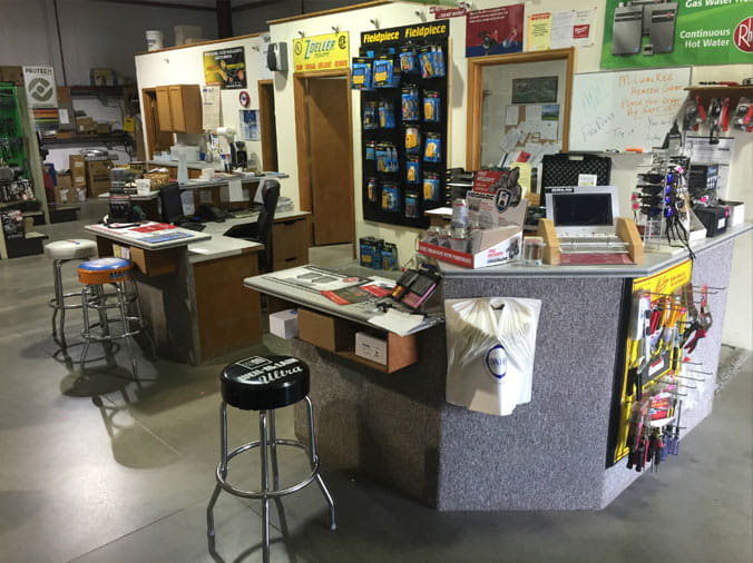 Dahl Greeley plumbing service counter